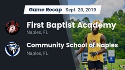 Recap: First Baptist Academy  vs. Community School of Naples 2019