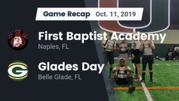 Recap: First Baptist Academy  vs. Glades Day  2019