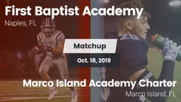 Matchup: First Baptist Academ vs. Marco Island Academy Charter  2019