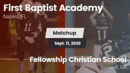 Matchup: First Baptist Academ vs. Fellowship Christian School 2020