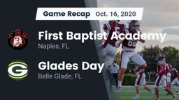 Recap: First Baptist Academy  vs. Glades Day  2020