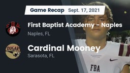 Recap: First Baptist Academy - Naples vs. Cardinal Mooney  2021