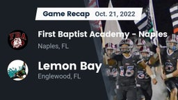 Recap: First Baptist Academy - Naples vs. Lemon Bay  2022