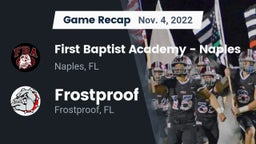 Recap: First Baptist Academy - Naples vs. Frostproof  2022