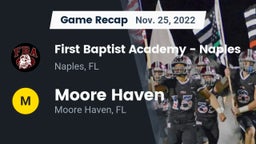 Recap: First Baptist Academy - Naples vs. Moore Haven  2022