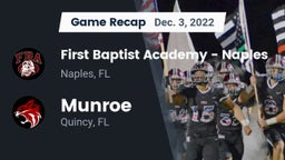 Recap: First Baptist Academy - Naples vs. Munroe  2022
