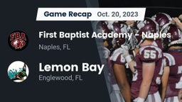 Recap: First Baptist Academy - Naples vs. Lemon Bay  2023