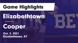 Elizabethtown  vs Cooper  Game Highlights - Oct. 2, 2021