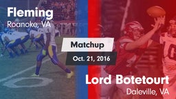 Matchup: Fleming vs. Lord Botetourt  2016