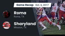 Recap: Roma  vs. Sharyland  2017