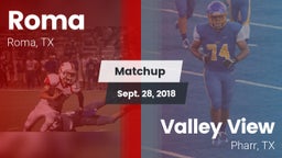 Matchup: Roma vs. Valley View  2018