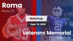 Matchup: Roma vs. Veterans Memorial  2020