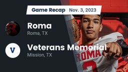 Recap: Roma  vs. Veterans Memorial  2023