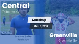 Matchup: Central vs. Greenville  2018