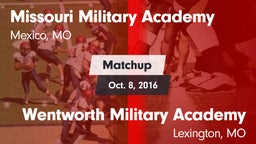 Matchup: Missouri Military Ac vs. Wentworth Military Academy  2016