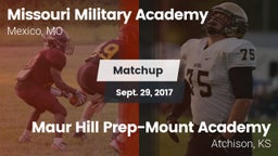 Matchup: Missouri Military Ac vs. Maur Hill Prep-Mount Academy  2017