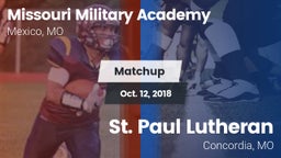 Matchup: Missouri Military Ac vs. St. Paul Lutheran  2018