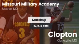 Matchup: Missouri Military Ac vs. Clopton   2019