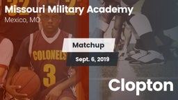 Matchup: Missouri Military Ac vs. Clopton 2019