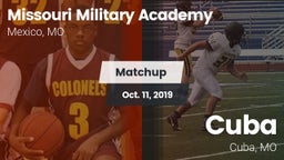 Matchup: Missouri Military Ac vs. Cuba  2019