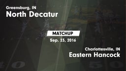 Matchup: North Decatur vs. Eastern Hancock  2016