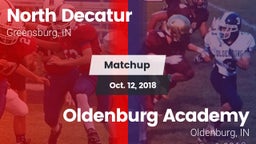 Matchup: North Decatur vs. Oldenburg Academy  2018
