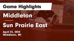 Middleton  vs Sun Prairie East  Game Highlights - April 23, 2024