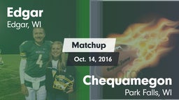 Matchup: Edgar vs. Chequamegon  2016