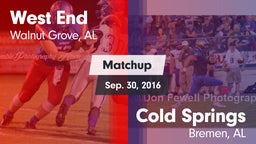 Matchup: West End vs. Cold Springs  2016