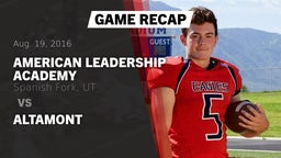 Recap: American Leadership Academy  vs. Altamont 2016