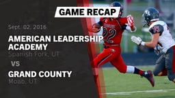 Recap: American Leadership Academy  vs. Grand County  2016
