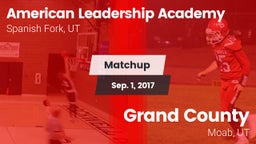 Matchup: American Leadership  vs. Grand County  2017