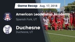 Recap: American Leadership Academy  vs. Duchesne  2018