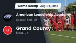Recap: American Leadership Academy  vs. Grand County  2018