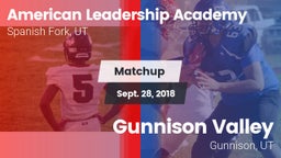 Matchup: American Leadership  vs. Gunnison Valley  2018