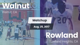 Matchup: Walnut vs. Rowland  2017