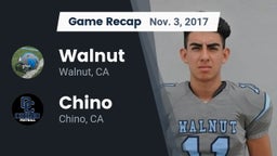 Recap: Walnut  vs. Chino  2017