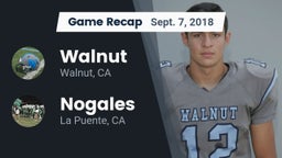 Recap: Walnut  vs. Nogales  2018