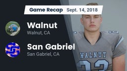 Recap: Walnut  vs. San Gabriel  2018