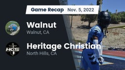 Recap: Walnut  vs. Heritage Christian   2022