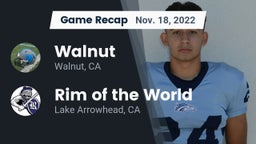 Recap: Walnut  vs. Rim of the World  2022