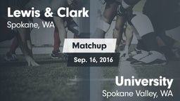 Matchup: Lewis & Clark vs. University  2016