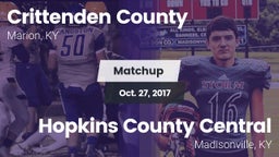 Matchup: Crittenden County vs. Hopkins County Central  2017