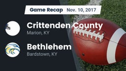 Recap: Crittenden County  vs. Bethlehem  2017