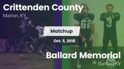 Matchup: Crittenden County vs. Ballard Memorial  2018