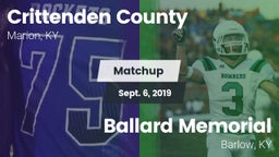 Matchup: Crittenden County vs. Ballard Memorial  2019