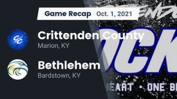Recap: Crittenden County  vs. Bethlehem  2021