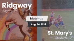 Matchup: Ridgway vs. St. Mary's  2018