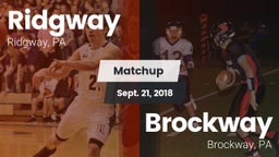 Matchup: Ridgway vs. Brockway  2018