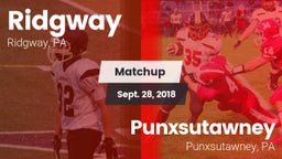 Matchup: Ridgway vs. Punxsutawney  2018